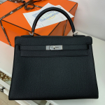 Сумка женская  Kelly, Noir color, 32 cm Hermes Артикул LUX-21916. Вид 1