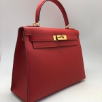  Сумка женская Hermes Kelly 28 cm,Epsom Color Rouge Piment Hermes Артикул LUX-37281. Вид 2