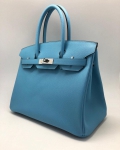 Сумка женская Birkin 30 cm, Bleu du nord Epsom  Hermes Артикул LUX-37979. Вид 3