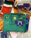  Сумка женская BIRKIN Ostrich GHW, 30 cm Hermes Артикул LUX-39954. Вид 1
