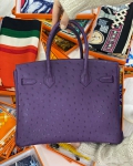 Сумка женская BIRKIN Ostrich GHW, 30 cm Hermes Артикул LUX-41412. Вид 3
