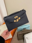 Сумка женская Kelly Pochette Bleu Indigo color Hermes Артикул LUX-118591. Вид 1