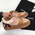 Кеды женские меховые Chanel Артикул LUX-21702. Вид 1