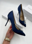 Атласные туфли-лодочки Manolo Blahnik Артикул LUX-82533. Вид 4