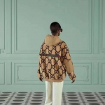 Куртка из шерстяного джерси Maxi  Gucci Артикул LUX-82575. Вид 4