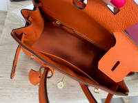 Сумка женская Birkin  Orange Poppy 25 cm Hermes Артикул LUX-85952. Вид 7