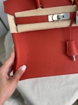 Cумка женская  Birkin Rouge Duchesse color 30 cm Hermes Артикул LUX-93729. Вид 3