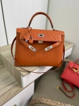 Сумка женская  Kelly, 32 cm Ostrich PHW Hermes Артикул LUX-93731. Вид 1