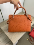 Сумка женская  Kelly, 32 cm Ostrich PHW Hermes Артикул LUX-93731. Вид 10