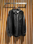 Кожаная рубашка Prada Артикул LUX-94651. Вид 1
