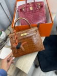 Сумка женская  25, GHW Crocodile Alligator Lisse Hermes Артикул LUX-99621. Вид 1
