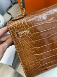 Сумка женская  25, GHW Crocodile Alligator Lisse Hermes Артикул LUX-99621. Вид 5