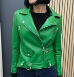 Кожаная куртка Acne Артикул LUX-103200. Вид 1