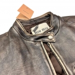 Кожаная куртка  Miu Miu Артикул LUX-105320. Вид 4