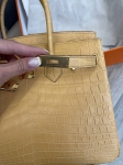 Сумка женская Birkin , 30, GHW MATTE NILOTICUS Hermes Артикул LUX-108074. Вид 3