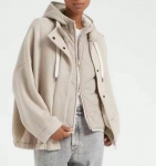 Куртка 3 в 1 из кашемирового трикотажа, связанного английской резинкой, с отстегивающимся стеганым жилетом и блестящими деталями Brunello Cucinelli Артикул LUX-109261. Вид 1