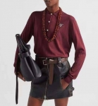 Кожаная юбка Prada Артикул LUX-109780. Вид 1