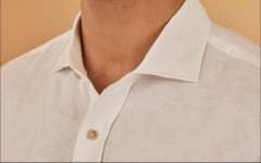 Льняная рубашка  Артикул LUX-113808. Вид 4