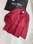 Кожаный жакет Miu Miu Артикул LUX-115895. Вид 3