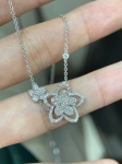 Подвеска Butterfly Pavе petite diamond line из белого золота  Graff Артикул LUX-116843. Вид 12