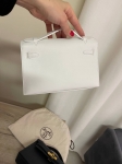 Сумка женская Kelly Pochette Blanc color Hermes Артикул LUX-118588. Вид 2