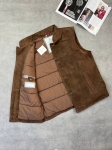 Жилет из натуральной замши(наполнитель пух)  Brunello Cucinelli Артикул LUX-123456. Вид 2