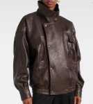 Кожаная  куртка  Yves Saint Laurent Артикул LUX-124000. Вид 1