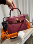 Сумка женская Kelly , 25 cm Ostrich GHW Hermes Артикул LUX-128499. Вид 2