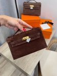 Сумка женская  Kelly Pochette, GHW Hermes Артикул LUX-128902. Вид 4