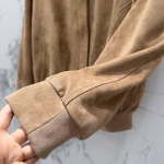 Замшевый бомбер  The Row Артикул LUX-131270. Вид 5