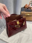 Сумка женская Kelly mini Crocodile Alligator Lisse Hermes Артикул LUX-131771. Вид 5