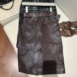 Юбка кожаная Yves Saint Laurent Артикул LUX-132457. Вид 4