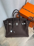  Сумка женская  Birkin, 30 Barenia Faubourg calfskin Hermes Артикул LUX-133758. Вид 1