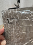 Сумка женская Kelly, 25, PHW Crocodile Alligator Lisse Hermes Артикул LUX-136056. Вид 8