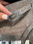 Сумка женская Kelly, 25, PHW Crocodile Alligator Lisse Hermes Артикул LUX-136056. Вид 9