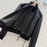Кожаный бомбер  Brunello Cucinelli Артикул LUX-136138. Вид 4