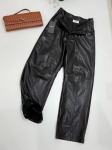 Кожаные брюки Yves Saint Laurent Артикул LUX-137090. Вид 3
