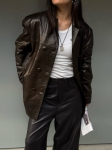 Кожаная куртка Prada Артикул LUX-137155. Вид 3