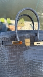 Сумка женская  Birkin, 30, GHW Crocodile Porosus Hermes Артикул LUX-137309. Вид 3
