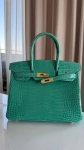 Сумка женская Birkin, 30, GHW Crocodile Porosus Hermes Артикул LUX-137310. Вид 1