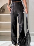 Кожаные брюки Hermes Артикул LUX-137363. Вид 1