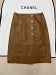 Кожаная юбка Chanel Артикул LUX-137674. Вид 1