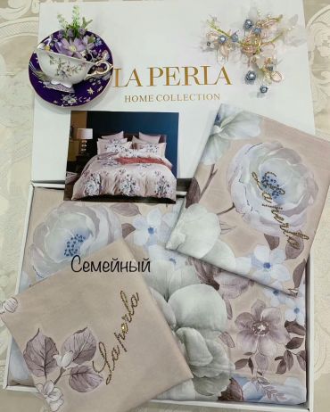 Комплект постельного белья семейный  La Perla LUX-33053