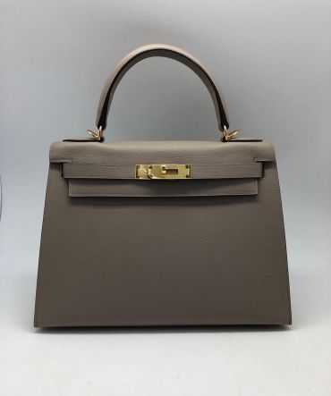  Сумка женская Hermes Kelly 28 cm,Epsom Color Etoupe Hermes LUX-37279