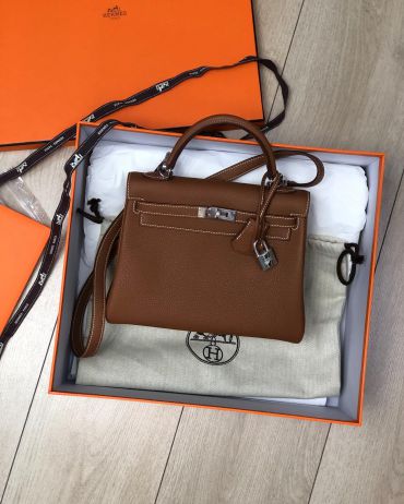 Сумка женская Hermes Kelly 25 cm Color Noisette Hermes LUX-38797