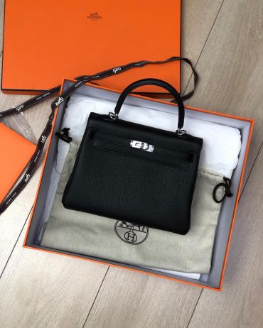 Сумка женская Hermes Kelly 25 cm Color Noir Hermes LUX-38798