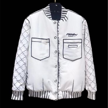 Утепленныи двухстороннии бомбер Fendi LUX-38918