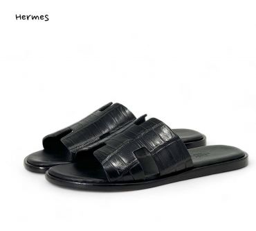 Шлепанцы Hermes из натуральной кожи крокодила  Hermes LUX-115056