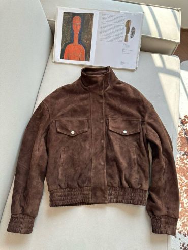 Замшевый бомбер Yves Saint Laurent LUX-117824