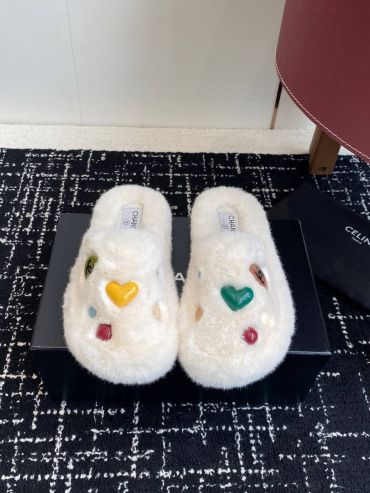 Меховые тапочки Chanel LUX-128452